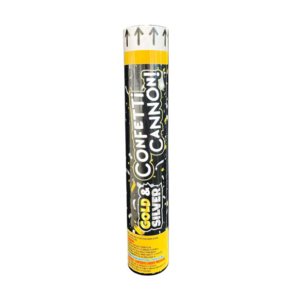 Firework Confetti & Streamers Gold/Silver Confetti Cannon