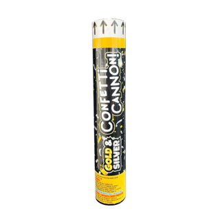 Firework Confetti & Streamers Gold/Silver Confetti Cannon