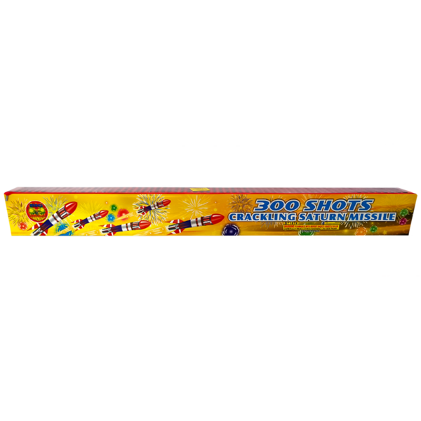 Firework Rockets & Missiles 300 Shot Crackling Saturn Missile