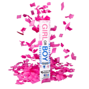 Firework Confetti & Streamers Gender Reveal Pink Confetti Cannon Thumbnail 1